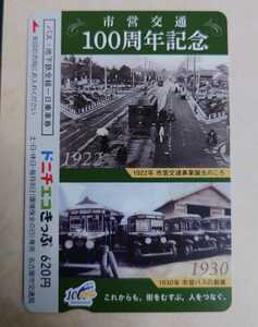 名古屋市交通局 ◆市営交通100周年記念　ドニチエコきっぷ　第1弾　専用台紙付