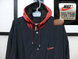 90s ナイキ ダブルフェイス 重ね着風 ナイロン ジャケット / 90年代 NIKE VINTAGE ビンテージ