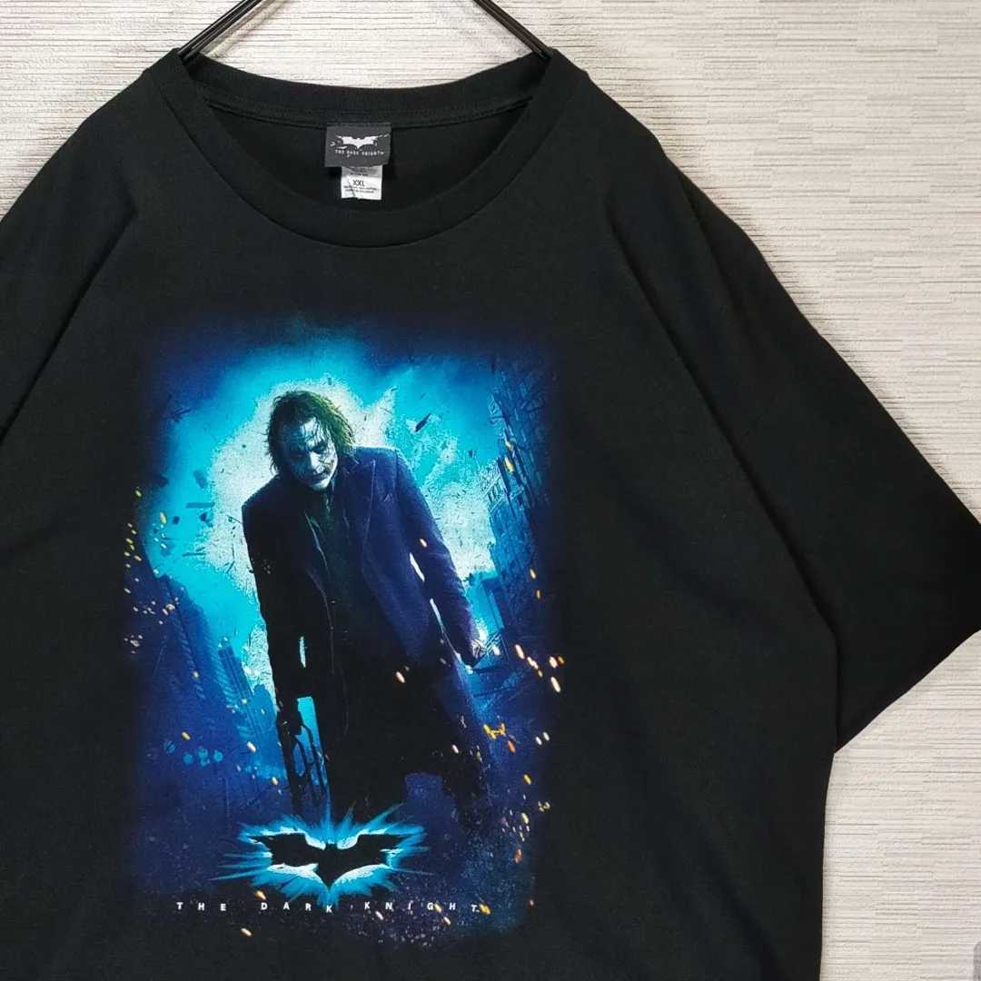 限定 2008 2XL ダークナイト ジョーカー JOKER 映画 Tシャツ 黒 Black