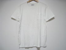 PLESIC プルシック トップス カットソー Tシャツ 半袖 Vネック 胸ポケット ホワイト 白 Lサイズ_画像1