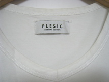 PLESIC プルシック トップス カットソー Tシャツ 半袖 Vネック 胸ポケット ホワイト 白 Lサイズ_画像3