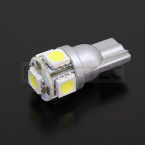 200系 ハイエース KDH20# TRH20# T10 LED バルブ ホワイト 白 2個 ポジション 3chip 5050SMD×5発 ショート 設計 /46-56×2の画像2