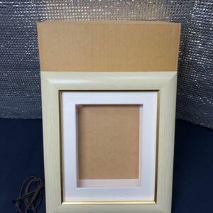 * Osaka Sakai city / receipt possible * amount frame photograph inserting gold . beige . art decoration ornament collection interior work of art approximately 22.5cm×19.5cm*