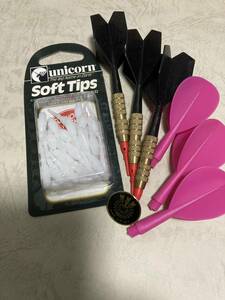  soft chip darts set * special ., brass barrel. postage included 800 jpy 5