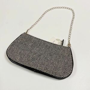  Payton Place herringbone Mini bag wool × cow leather unused 14,800 jpy 