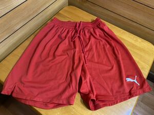 PUMA shorts child L size waist 82cm red bottoms 