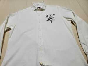 ■【◎雰囲気抜群◎】POLO RALPH LAUREN (ラルフローレン) N.Y.C. ウイングフット ステンシル 長袖シャツ 90´s スタイル【Mサイズ】■