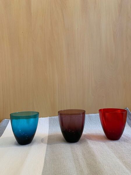 ロックグラス レトロ 色付き ヴィンテージ アンティーク