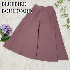 ブルーバードブルバードミラノリブサーキャラースカート ニット ピンク系 Sサイズ BLUEBIRD BOULEVARD
