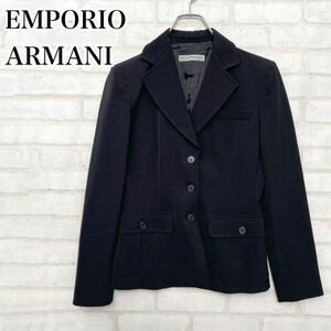 イタリア製エンポリオアルマーニ レディーステーラードジャケット 黒 38サイズ EMPORIO ARMANI