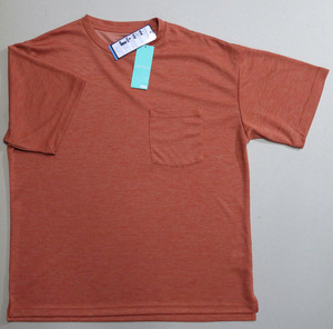 Tシャツ Mサイズ ポリエステル100%★速乾★赤とオレンジの中間