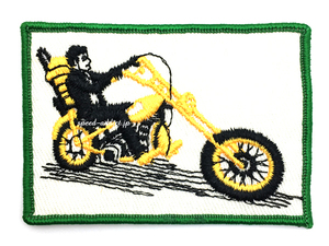 70's VINTAGE CHOPPER WAPPEN GREEN/ビンテージワッペンハーレーチョッパーバイクアメリカンバイクナックルヘッドパンヘッドショベルヘッド