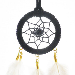  new goods Dream catcher black onyx natural stone car car supplies room mirror accessory decoration feather stylish present amulet feng shui 