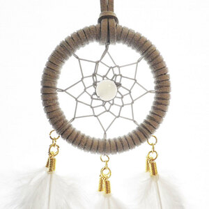  new goods Dream catcher white onyx natural stone car car supplies room mirror accessory decoration feather stylish present amulet feng shui 