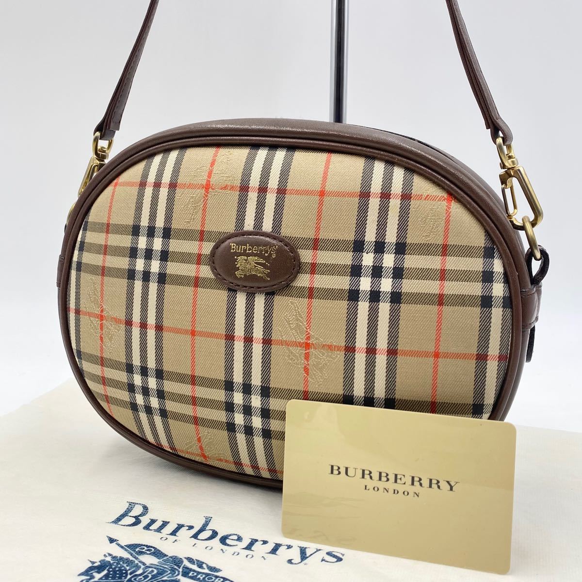 Burberrys ノバチェック シャドーホース ロゴトートバッグ 持ち手