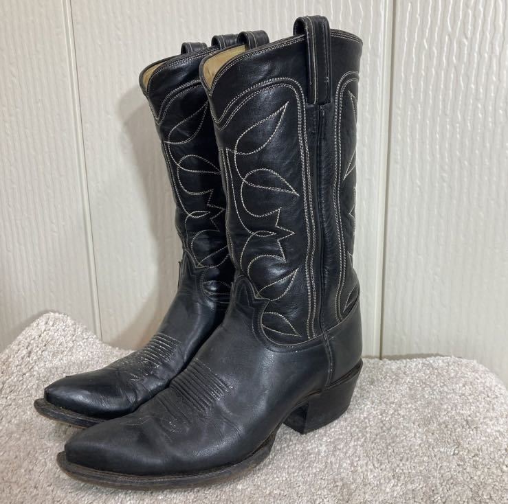 アメリカ製 ウエスタンブーツ 25 ロング トニーラマ 黒タグ HH8750