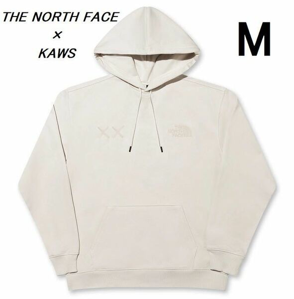 未使用【Mサイズ】THE NORTH FACE × KAWS Hoodie Ivory ノースフェイス カウズ パーカー アイボリー ベージュ 