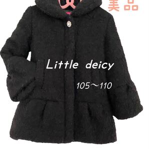 Little deicy リトルデイシー（未使用）コート　ラインストーンボタン付　長く着れるデザイン　子供服　4T（110センチ）