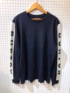 バートン BURTON クルーネックTシャツメンズ L LOWBALL LS 黒系 白系 中古 古着 1318