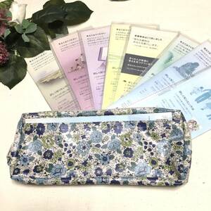 18* pouch type *JW pamphlet inserting! middle sack 8 sheets attaching *YUWA small flower D* hand made 