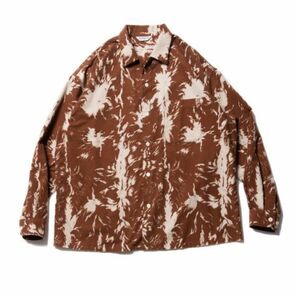 COOTIE Wolf Print Nel Open Collar Shirt