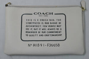 [COACH] Coach H1839-F36658 attached pouch white white 
