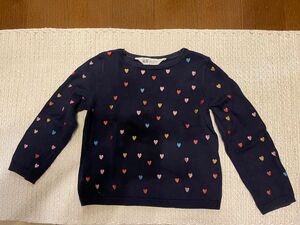 H&M コットンニット ニットセーター 90センチ ネイビー