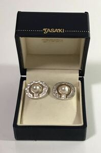 Tasaki Tazaki Pearl K18 Жемчужные серебряные манжеты мужская модная модная предмет