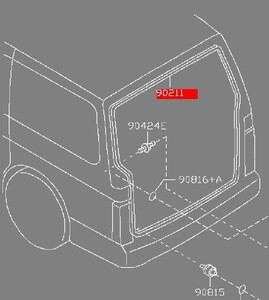 【日産純正新品】NISSAN 未使用品 ★超希少品★ E51 エルグランド リアゲート ウェザーストリップ バックドア NE51 ME51 MNE51 E51