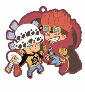 ●新品/ユースタス・キッド＆トラファルガー・ロー バディコレ ONE PIECE ラバーマスコット Log.1 /ワンピース/ストラップ・キーホルダー系