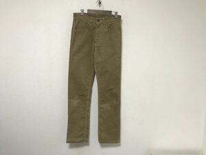  genuine article Denime DENIME cotton corduroy pants business suit American Casual men's military tea Brown 27 made in Japan 