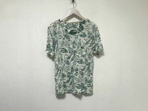 本物ジャーナルスタンダードJOUNALSTANDARDコットンプリントリーフ柄半袖TシャツメンズアメカジサーフビジネスストリートMグリーン緑