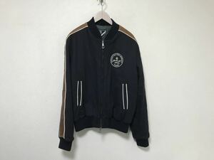 本物カデットストアCWA CADETSTOREウールカシミヤ本革レザースタジャンMA1ジャケットメンズビジネスミリタリー2XL紺ネイビー52イタリア製