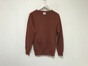  подлинный товар glaiGRAY United Arrows шерсть вязаный свитер длинный рукав long T мужской Surf American Casual 44S красный красный чай Brown Италия производства 