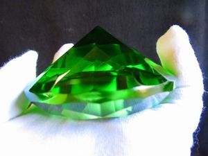 ★超綺麗緑Ｋ9ダイヤモンド水晶★260ｇ