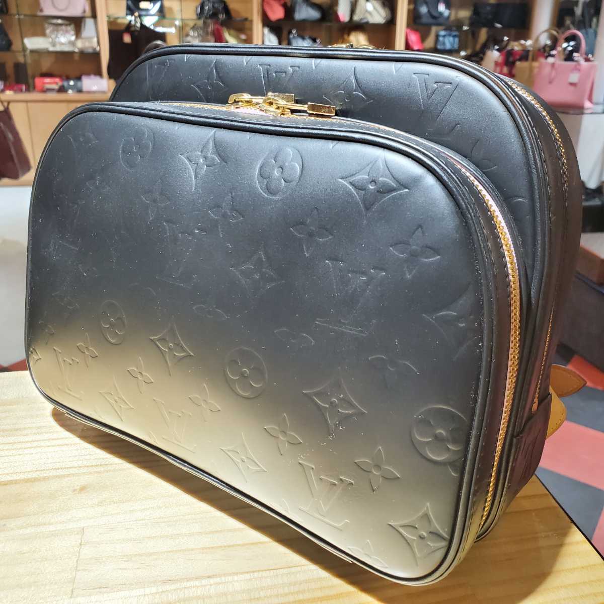 美品 ルィヴィトン マーレイ リュック モノグラム マットブラック