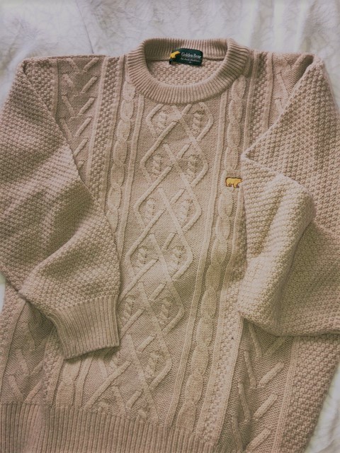 ★★　ゴールデンベア　ニット　セーター　ベージュ系　Mサイズ　UESD　綺麗です