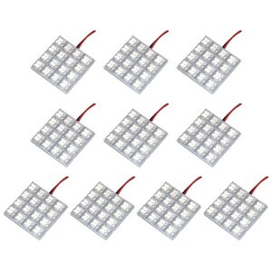 10個セット●● 12V FLUX16連 4×4 LED 基板 端子形状G14(BA9s・T8.5) ルームランプ ホワイト