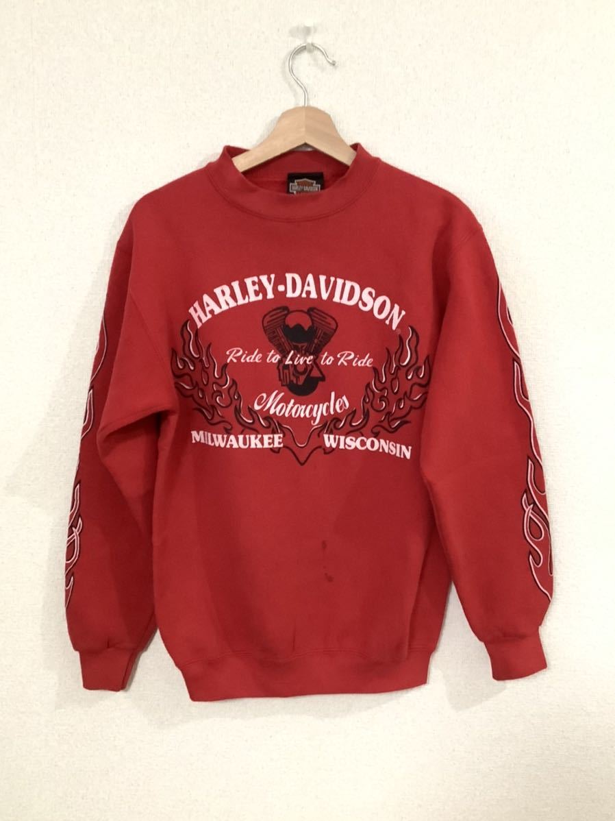 HARLEY-DAVIDSO ハーレー ロゴ刺繍 ビッグサイズ スウェット 古着 スウェット 大阪販売店