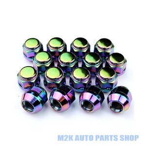  color Short nut wheel nut 16 piece P1.25 19HEX Neo chrome Neo steel 4 hole 4H