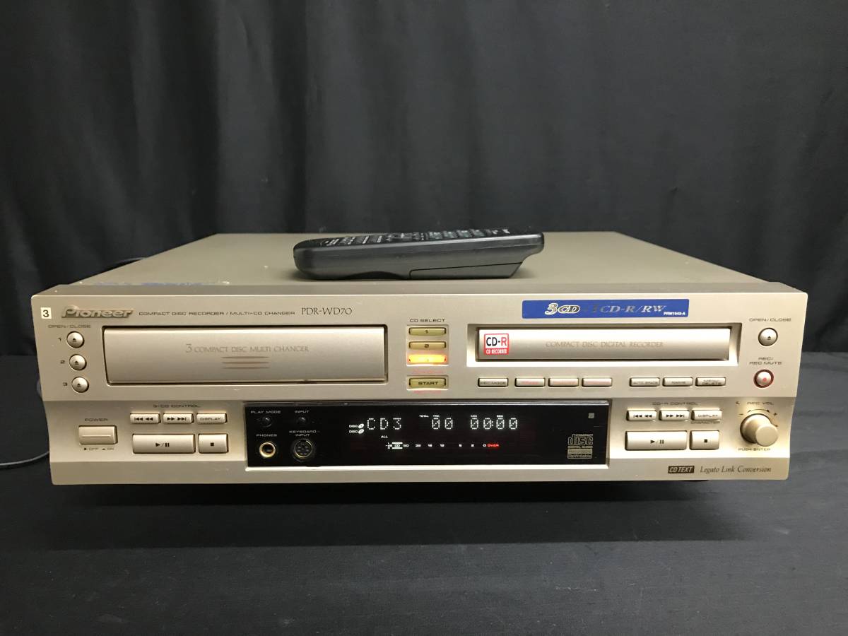 パイオニア CD‐R/RWレコーダー 3枚CDチェンジャー搭載 PDR-WD70-
