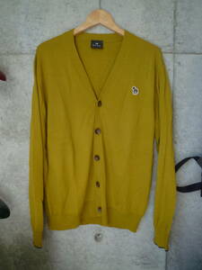 [ ultra rare ]PS Paul Smith Paul Smith mustard yellow knitted cardigan 