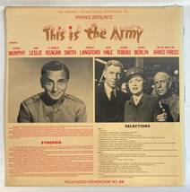 ロナルド・レーガンの 陸軍中尉 This Is the Army (1943) 米盤LP Hollywood Soundstage NO.408 未開封_画像2