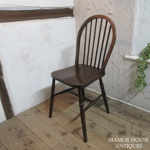 イギリス アンティーク 家具 キッチンチェア スティックバック 椅子 イス 店舗什器 カフェ 木製 英国 KITCHENCHAIR 4881d
