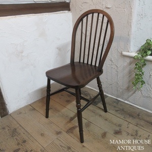 イギリス アンティーク 家具 キッチンチェア スティックバック 椅子 イス 店舗什器 カフェ 木製 英国 KITCHENCHAIR 4880d