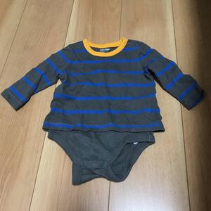 【中古】baby Gap ベビーギャップ 長袖ロンパース　サイズ60cm/0-6months