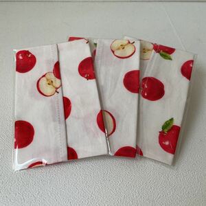 * hand made *No.291 pocket tissue case! large pocket tissue for elementary school student kindergarten elementary school apple ..