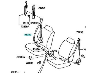 【トヨタ純正新品】TOYOTA 未使用品 ★超希少品★ ランクル80 運転席側 シートベルト FJ80 HDJ81 HZJ81 右前ベルト ランドクルーザー