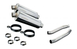 DELKEVIC スリップオンステンレスオーバルマフラー★YAMAHA TDM900 2002-2013 350mm KIT0474