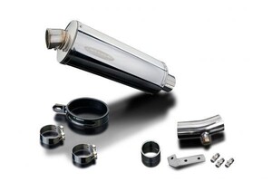 DELKEVIC スリップオンステンレスオーバルマフラー★KAWASAKI ER6N/F / ER650C 2009-2011 350mm KIT04BE